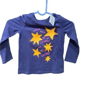 Cat & Jack Blue Shirt with Yellow Stars